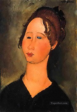 Amedeo Modigliani Painting - Mujer de Borgoña 1918 Amedeo Modigliani